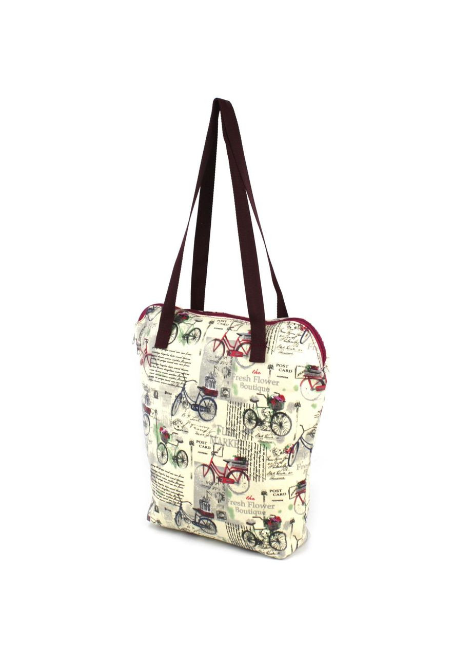 Жіноча сумка шопер 2704.103 бежева з червоним Wallaby (348418844)