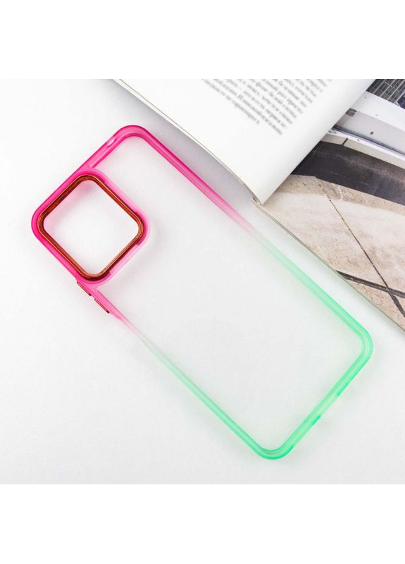 Чехол TPU+PC Fresh sip series для Xiaomi Redmi 12 Салатовый / Розовый No Brand (360879563)