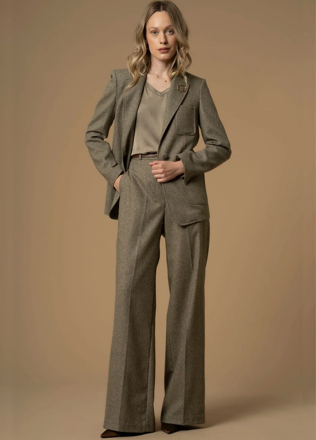 Хаки женский жакет Kocca - демисезонный