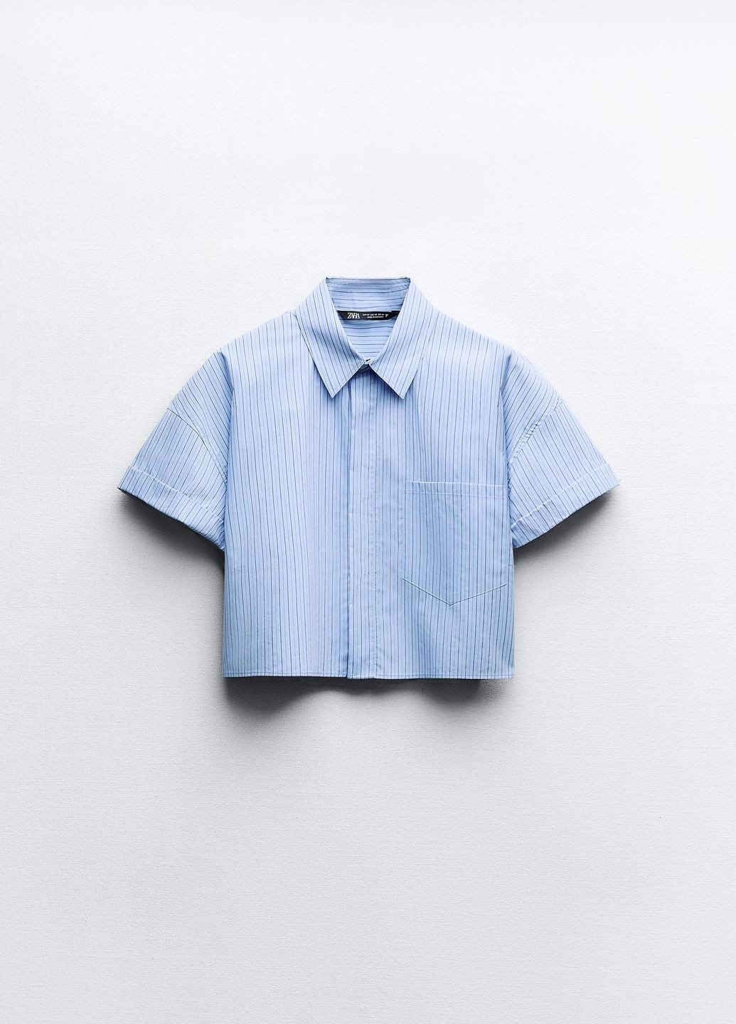 Синяя повседневный рубашка в полоску Zara