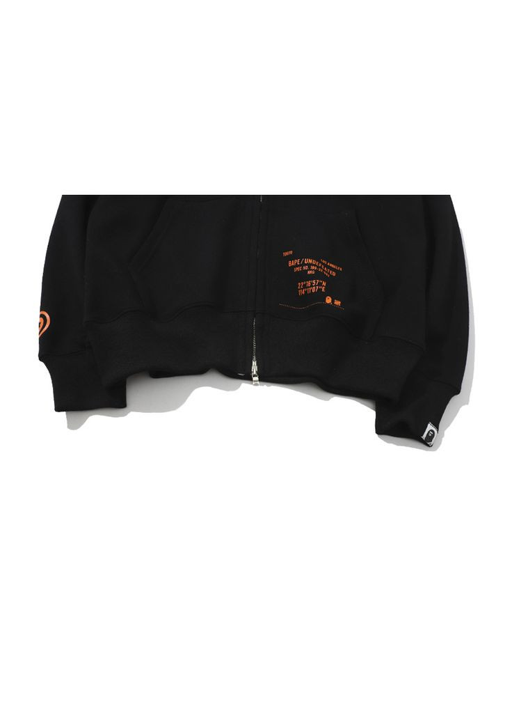 Толстовка чорна Bape A Bathing Ape Shark Black Full Zip Hoodie Mens (356677826)