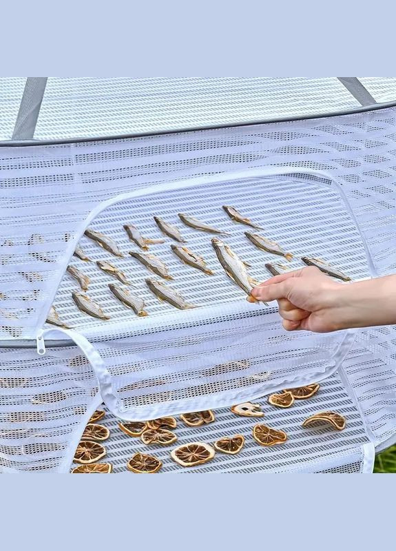 Підвісна сітка сушарка для сушіння риби, фруктів, овочів, грибів 3 яруси China (348316089)