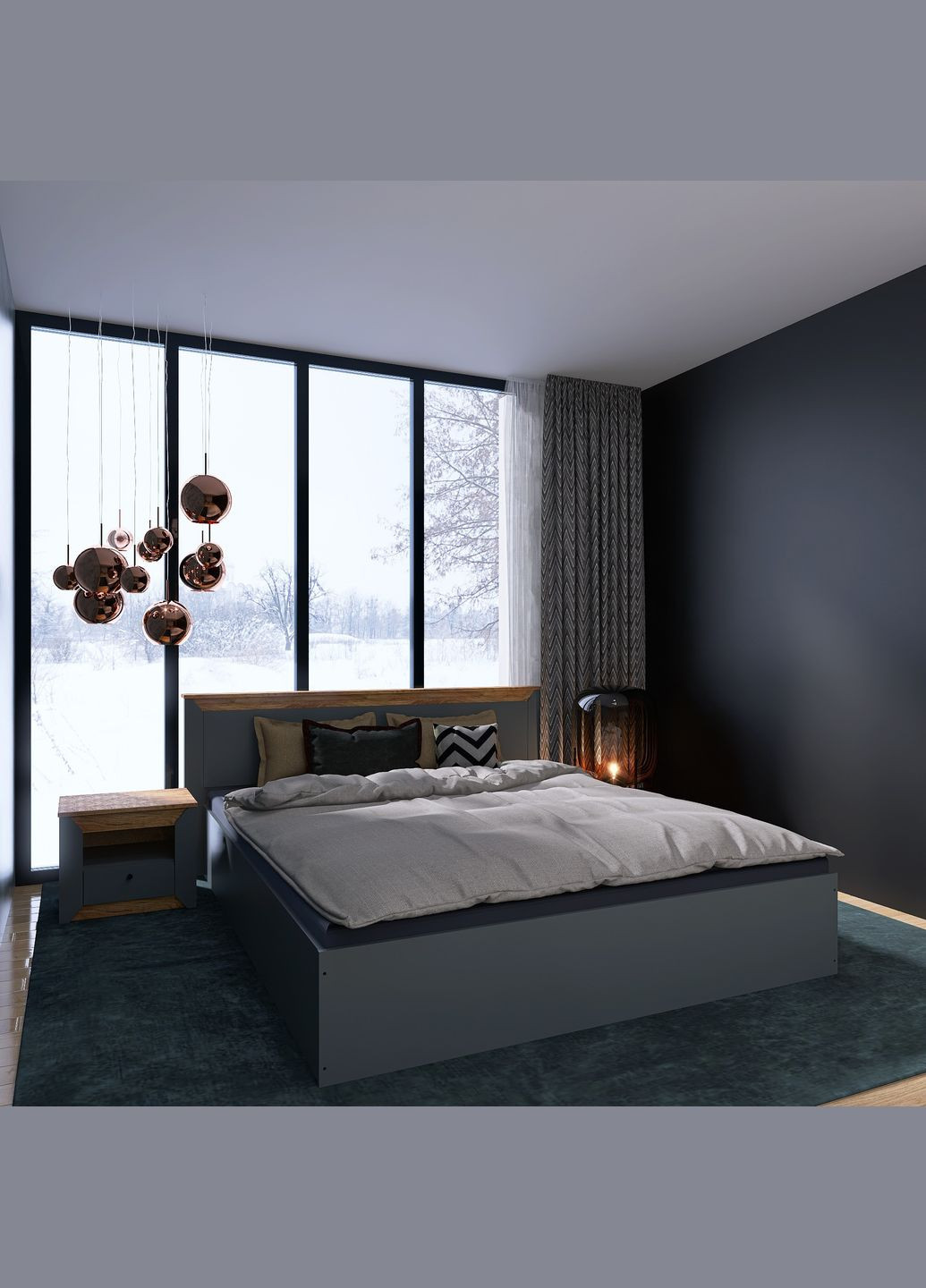 Кровать двуспальная Нордик1400 (подъемный механизм) 140х200 см (EVR-5554) Еверест (311683609)