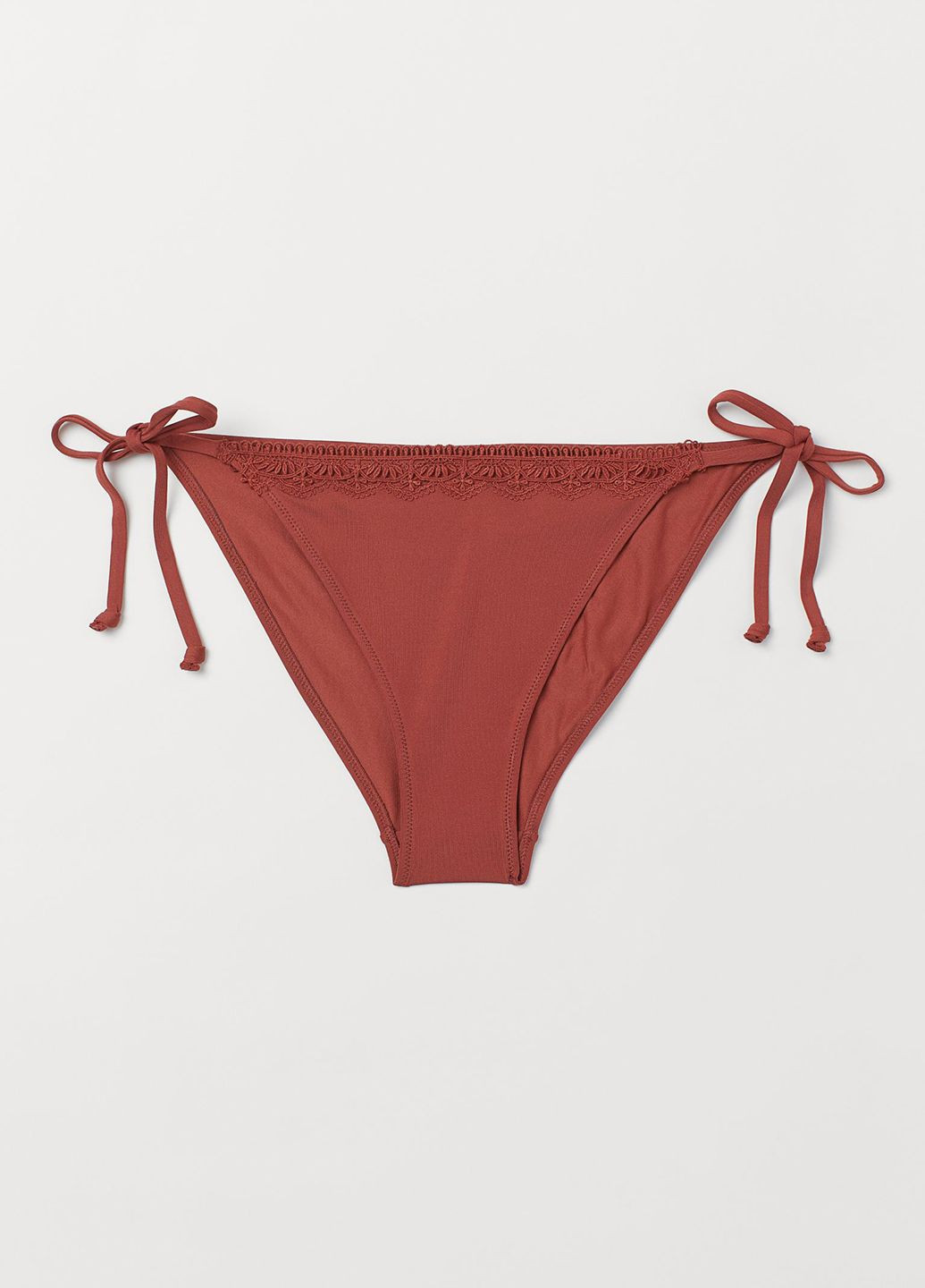 Коричневые купальные трусики бикини однотонные H&M