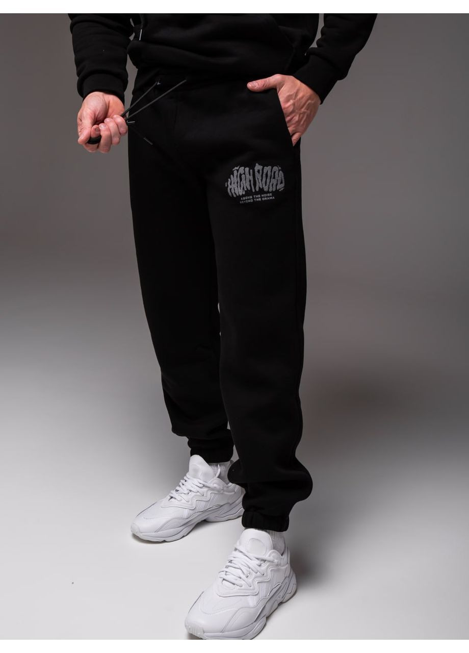 Мужской утепленный спортивный костюм "High Road" черный No Brand (366725592)