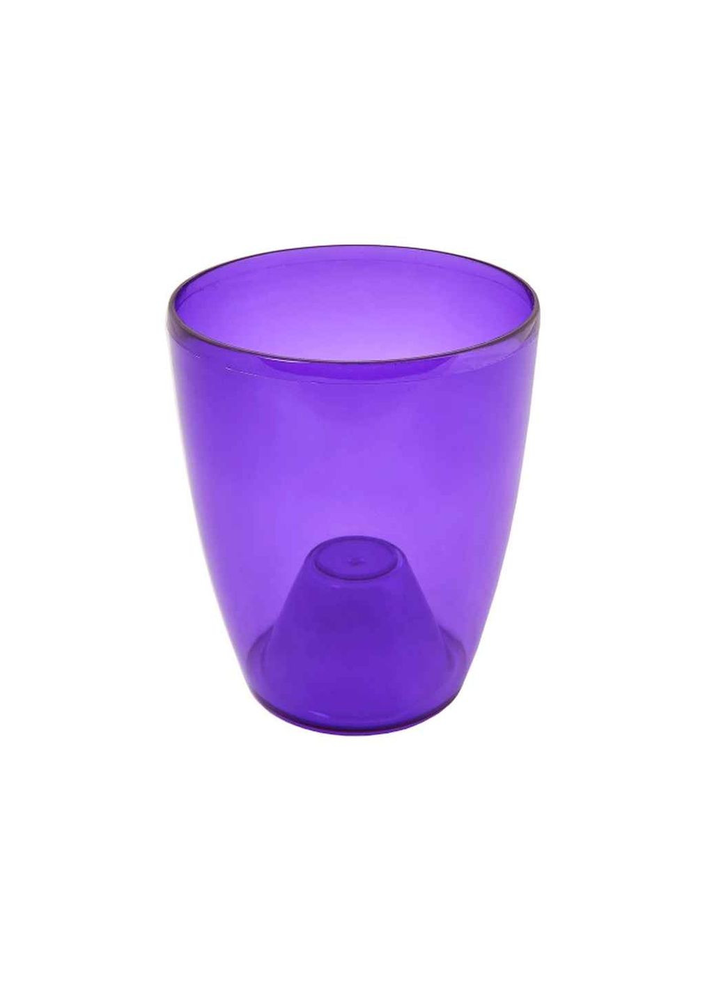 Цветочный горшок 1л "Орхидея" 12х14 фиолетовый прозрачный Алеана (357221815)