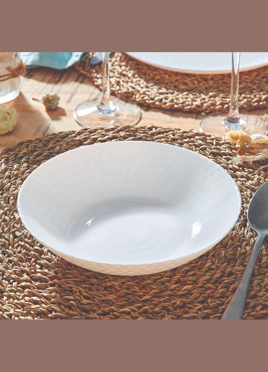 Тарелка Pampille White 20 см глубокая белая (Q4656) Luminarc (337129785)