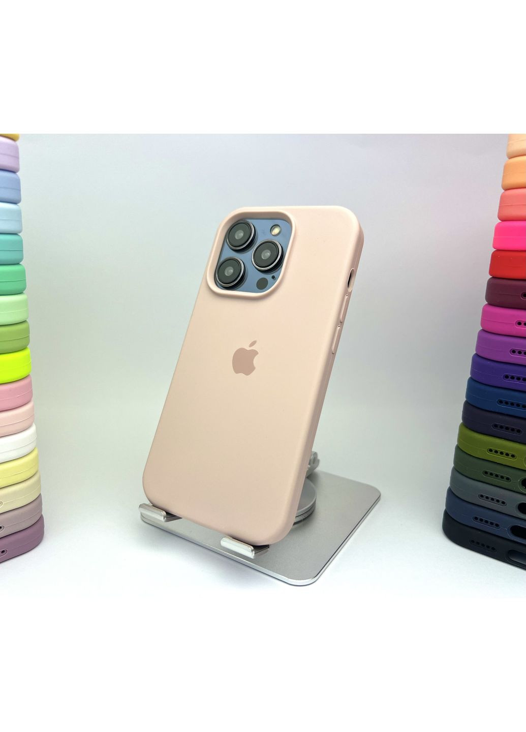Чохол на 14 PRO Silicone case мікрофібра силіконовий для айфона 14 ПРО Pink sand cover No Brand (369137038)