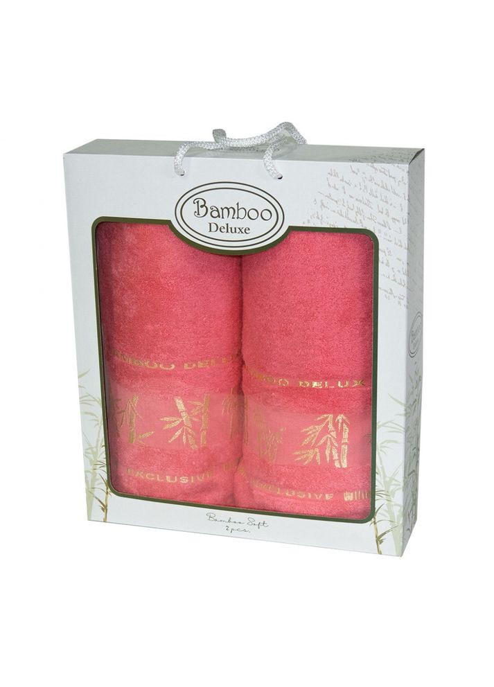 Gursan набор полотенец bamboo royal corall (50*90+70*140) пвх розовый производство -