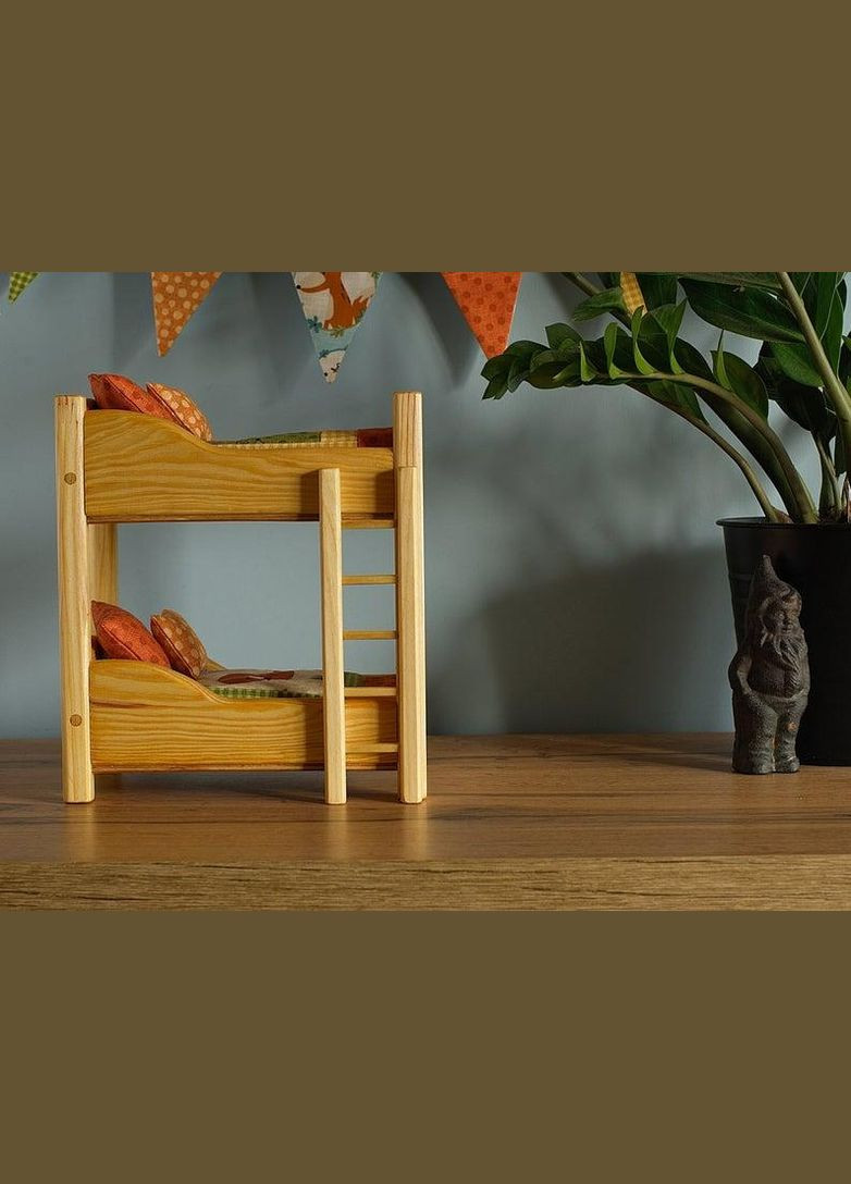 Кровать для кукол из дерева Мулан ваниль (КРТ-000802) No Brand (328606089)