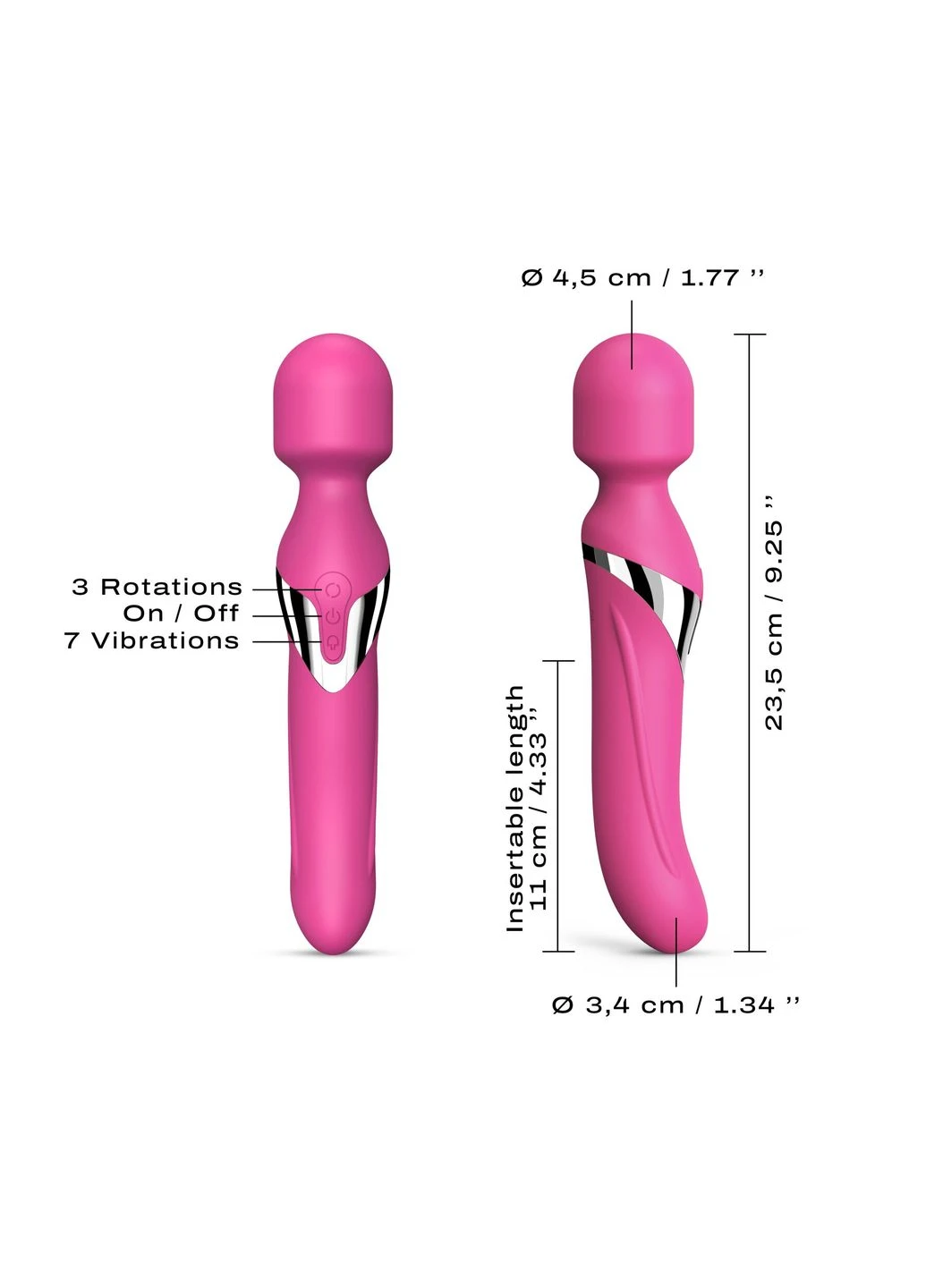 Ванда-массажер Dual Orgasms Magenta Dorcel (382544538)