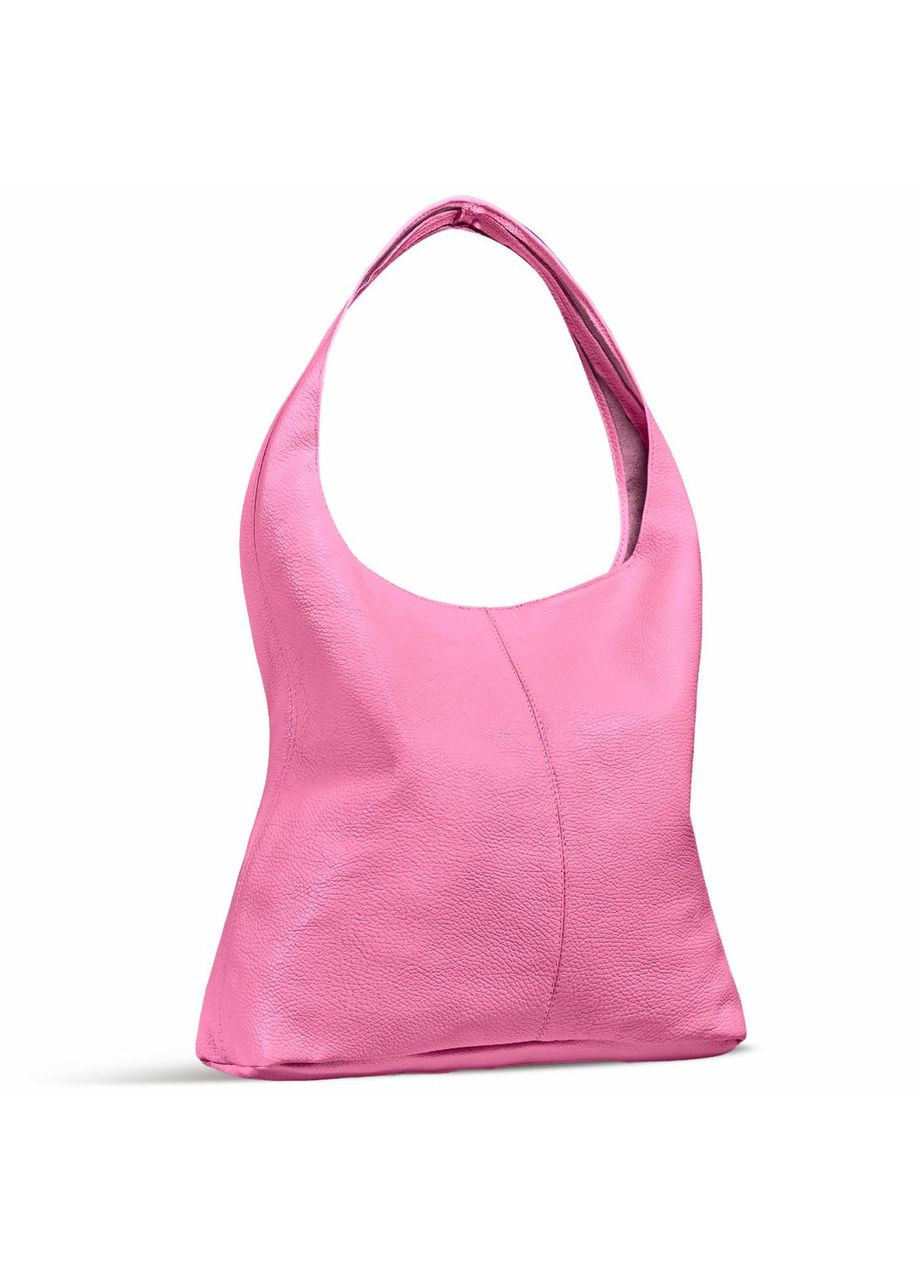 Хобо Рожевий - Італійська жіноча м’яка сумка-хобо із натуральної шкіри без підкладки на блискавці (011943-pin-D101) TAKEASY (358223245)