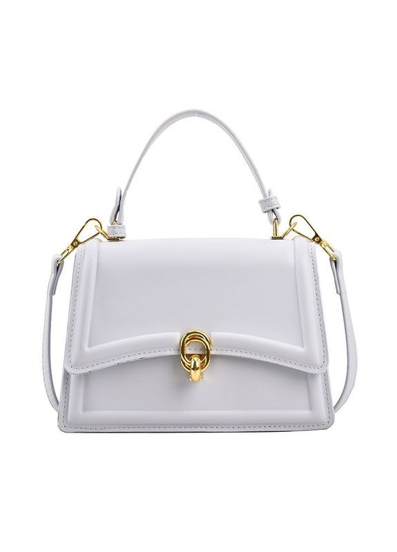 Жіноча класична сумка 6162 крос-боді на ремінці через плече біла No Brand (326487568)