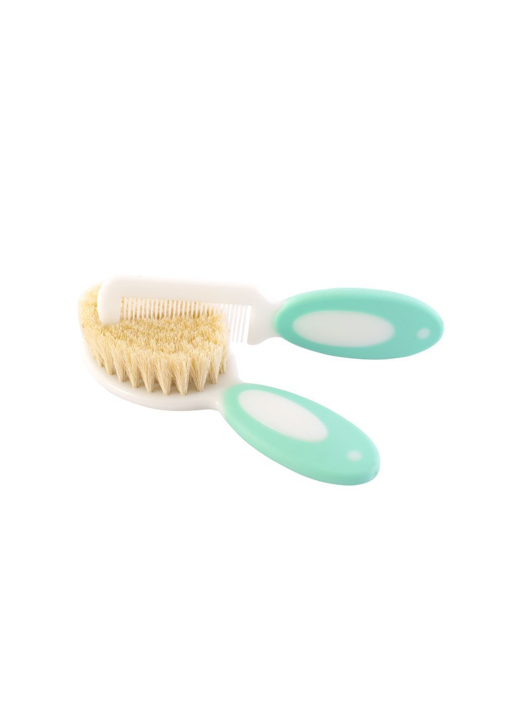 Гребінець і щітка з натуральної щетини, бірюзовий (7106_бирюзовий) Baby Team 7106_бирюзовый (366471827)