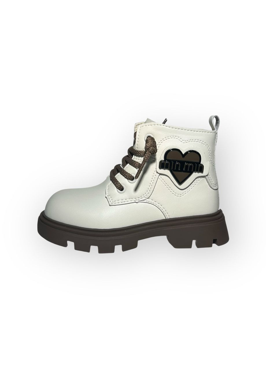 Дитячі демісезонні черевики для дівчаток Tom.m, молочні, розмір 29-18,3 см. Том.М (370673810)