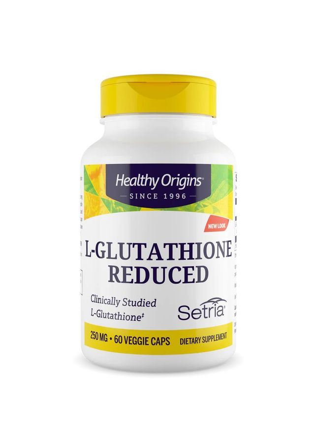Зменшений L-глутатіон L-Glutathione Reduced 250 mg, 60 вегакапсул Healthy Origins (337679140)