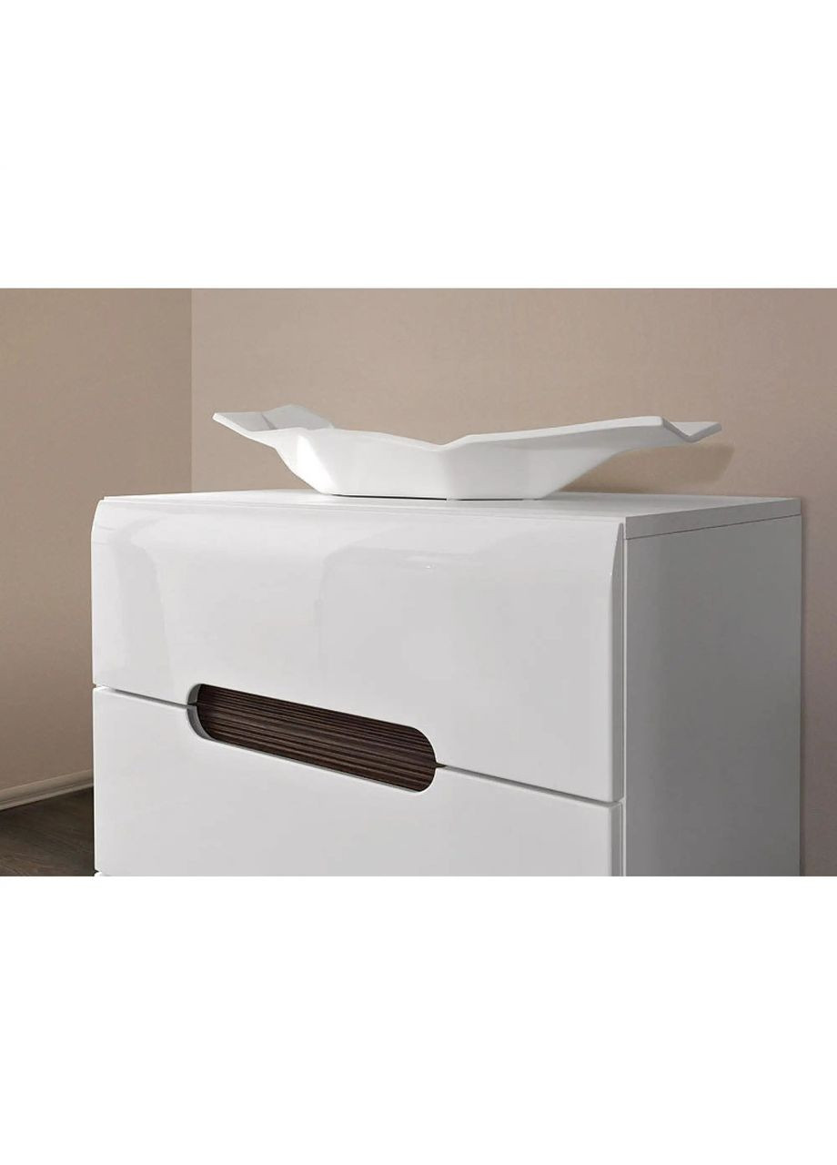 Комод в спальню ВМК (БРВ) Ацтека KOM5S/10/6 N (телескопы) Белый + Белый глянец (GRB1485) БРВ-Україна (315496278)