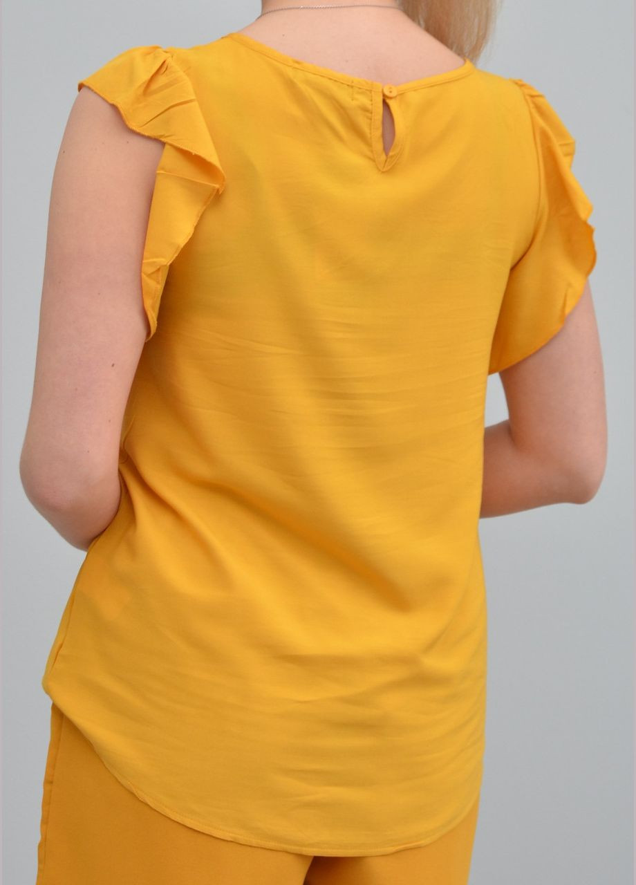 Горчичная женская блуза (р. l xl) m, No Brand