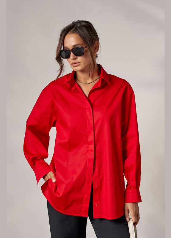 Красная базовая женская рубашка ARTMON