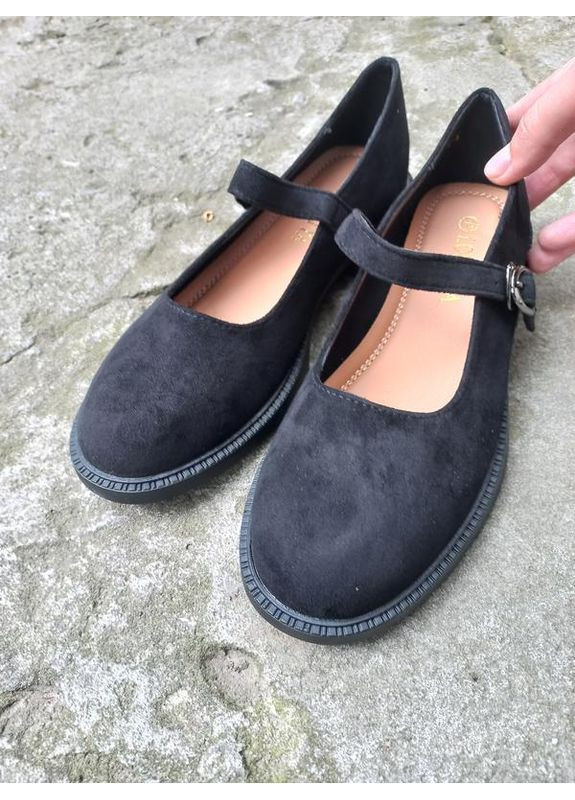 Loretta Туфли женские черные мери джейн черный з искусственная замша, китай — всесезон (372492447)