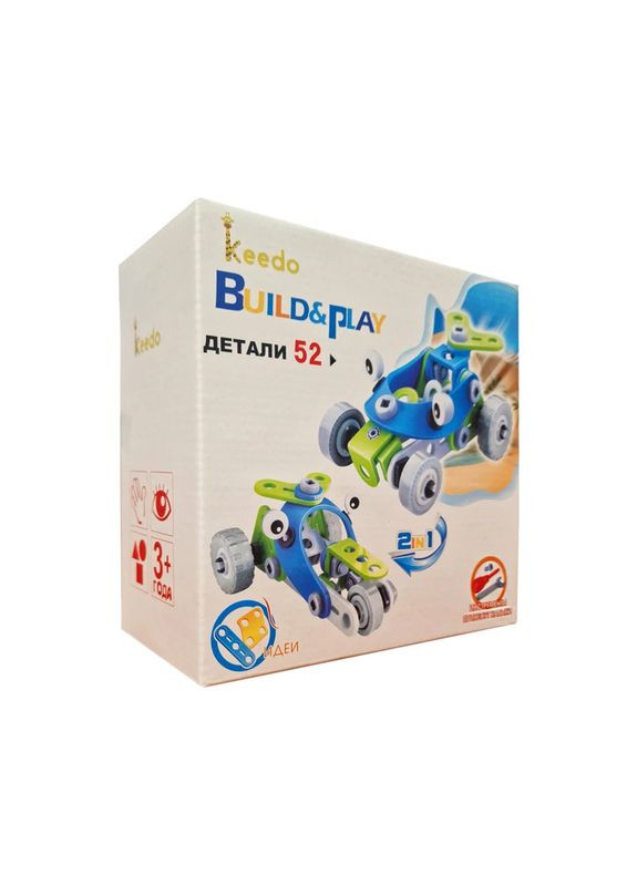 Конструктор Build&Play 2 в 1 "Гоночні машини" J-7726, 52 елементи Hanye (390091794)