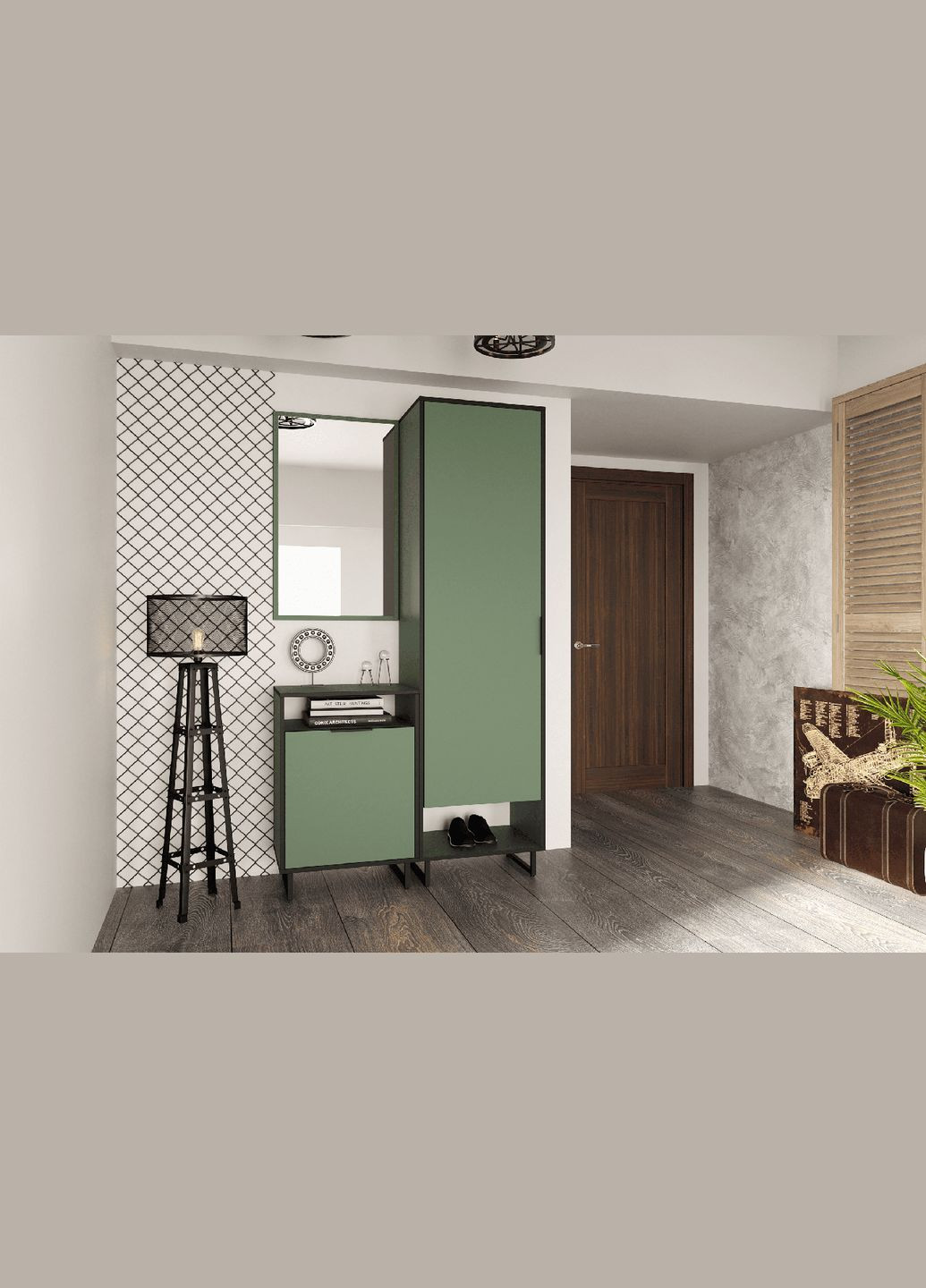 Дзеркало від для вітальні F-002 550x900 Зелений Димчастий MORELI (338257562)