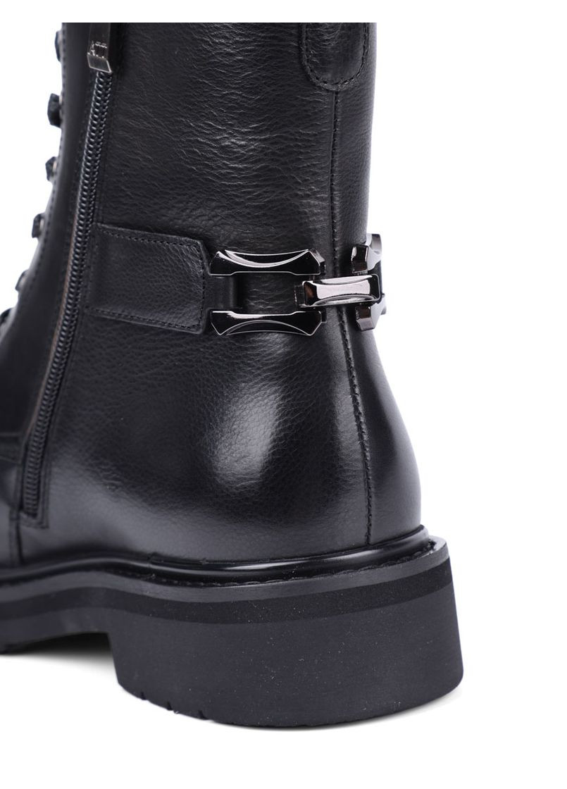 Зимние женские ботинки nh507a-607l-p742m черная кожа Attizzare