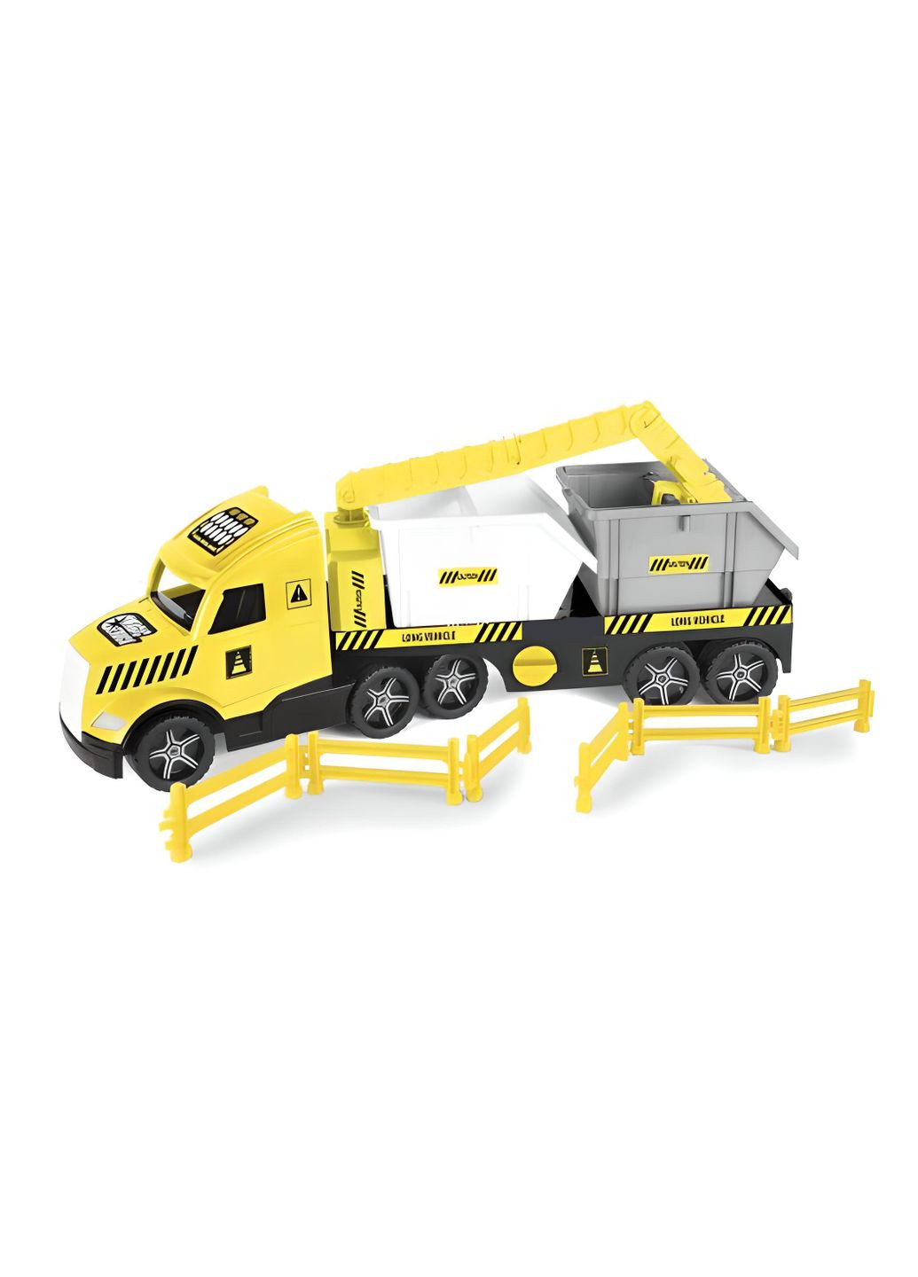 Іграшка дитяча Magic Truck Technic Вантажівка з будівельними контейнерами (36470) Тигрес (365545760)