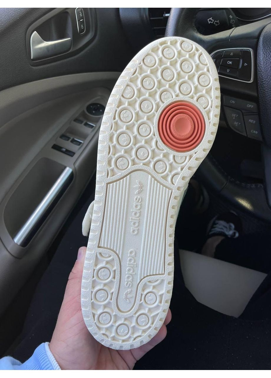 КРОССОВКИ ЖЕНСКИЕ ADIDAS FORUM WHITE GREEN V2 АДИДАС ФОРУМ No Brand серые демисезоны (367174572)