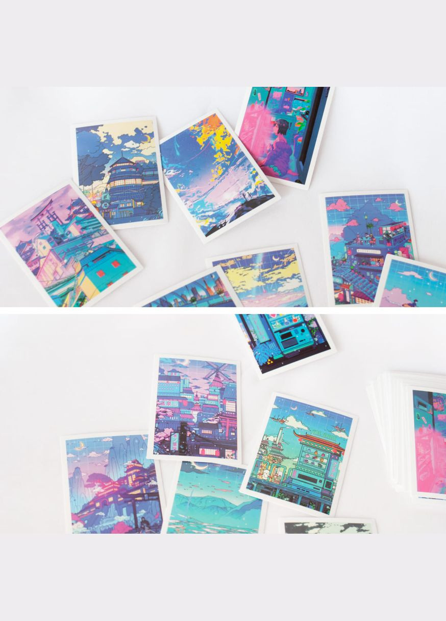 Набор наклеек 50 рандом стикеров Аниме Эстетика стикерпак няшные милые в стиле фэнтези кокетт лолита на телефон компьютер кавай No Brand (314962649)