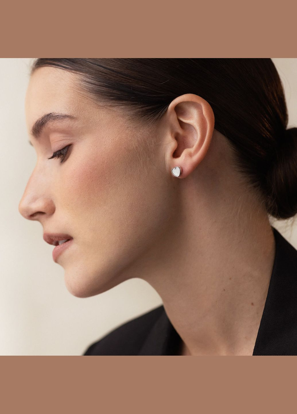 Срібні сережки Сердечка (перламутр) 122482 Oniks (264644415)