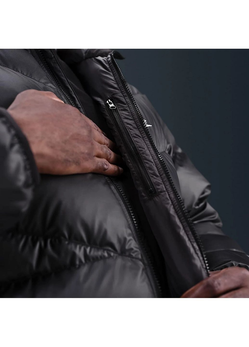 Черная ветровка мужская m windrunner stmnt dwn jkt black Nike