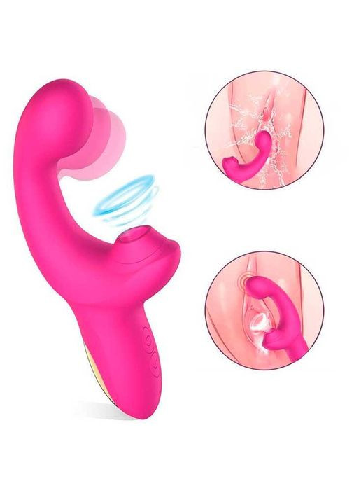 Вибратор - вуманайзер 2 в 1 для клитора и точки G, LIVMAN - Розовый - (372660003)