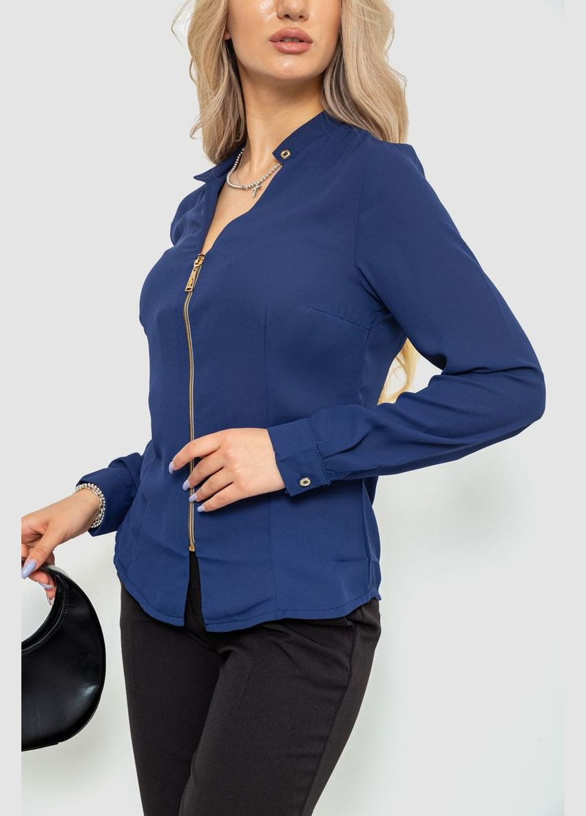Темно-синя блуза жіноча шифонова Ager 186R504
