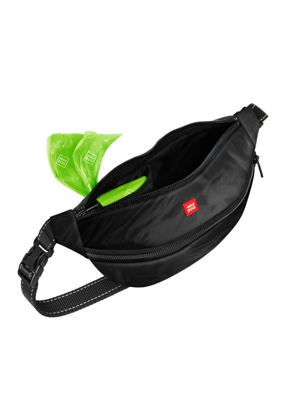 Поясная сумка-бананка WAUDOG, размер 33*17*10 см, черный Family (372162451)