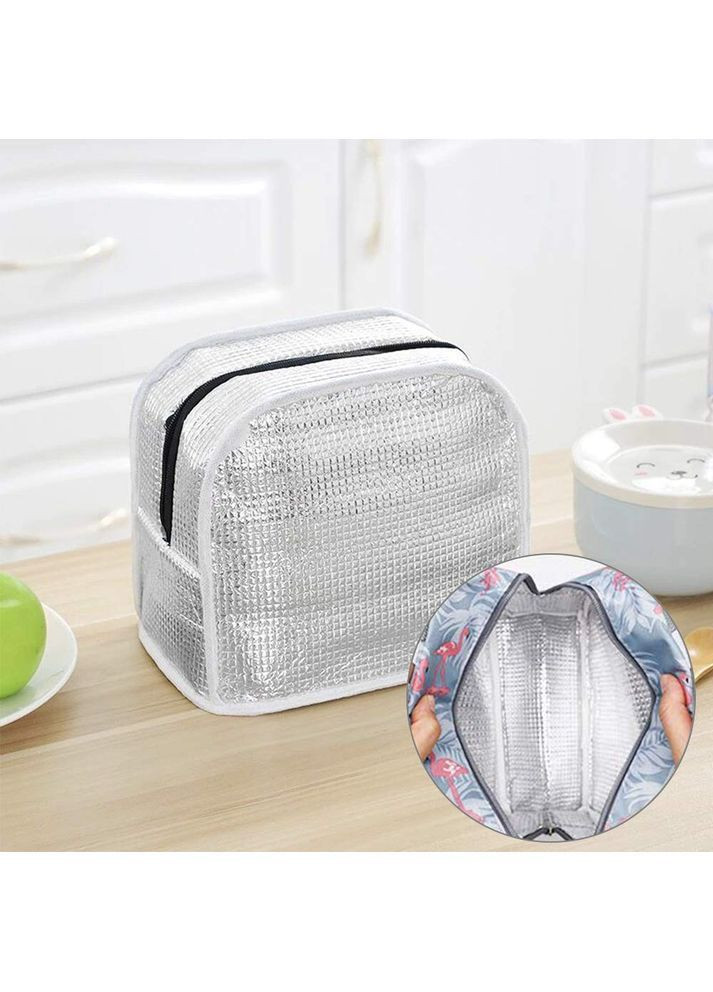 Набір ланчбокс 2-ярусний 1.6 л для мікрохвильовки з термосумкою Flamingo, рожевий More (365302558)