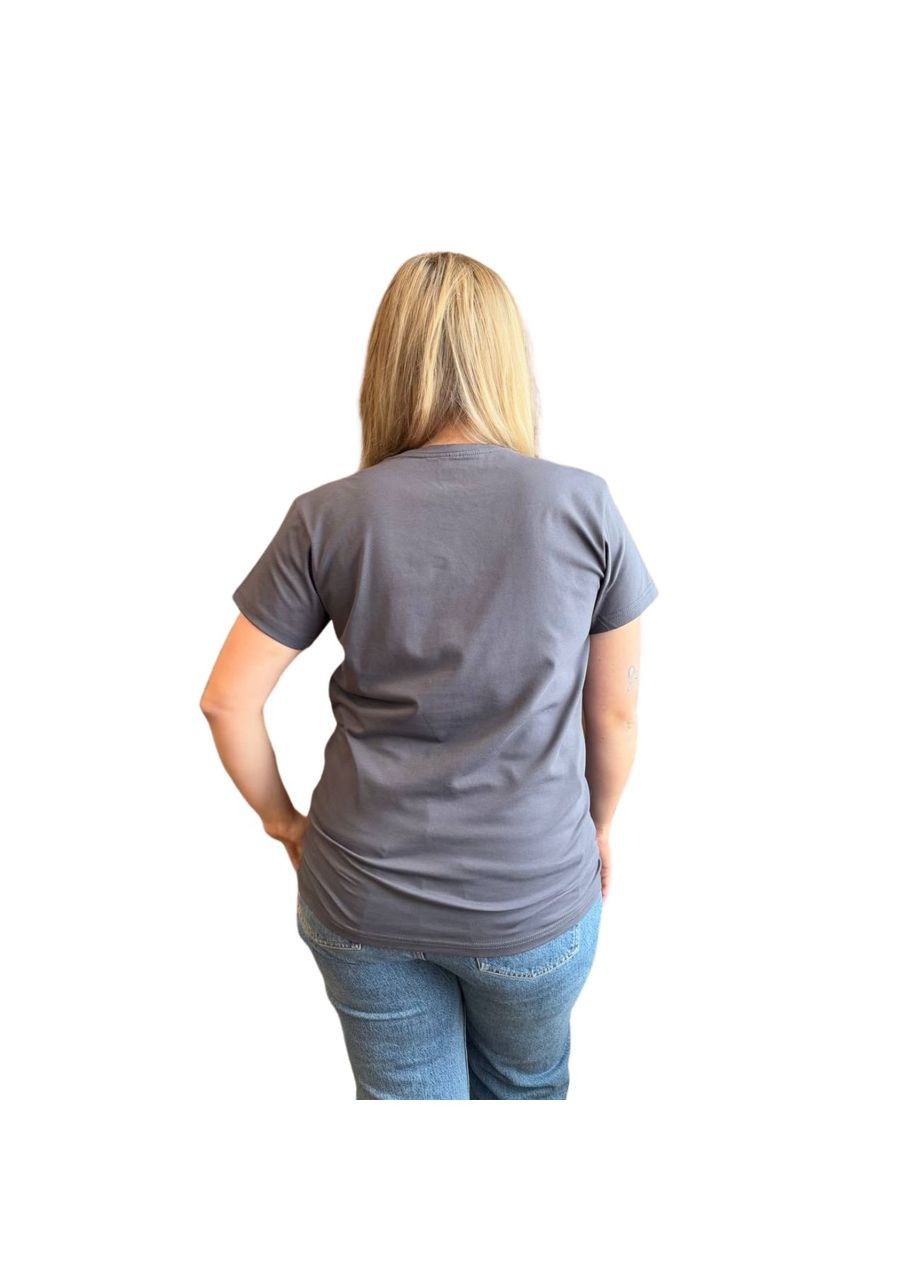 Набор футболок хлопковых женских 3 шт. черный/серый/темно-синий FT1 Ananasko - (344589849)