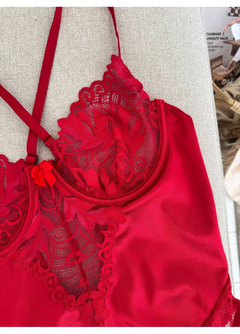 Боді рожеве еластичне з мереживом та формованими чашками Vital-Textile 052/105 (361853761)