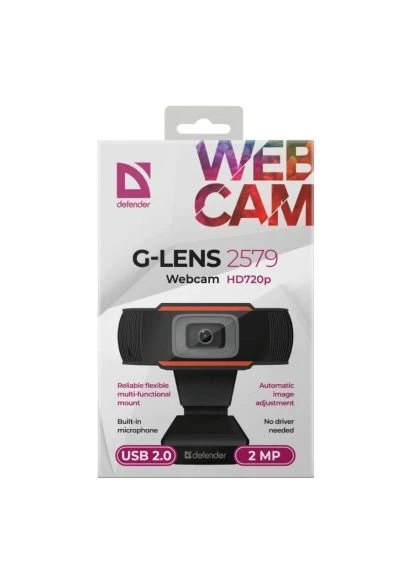 Веб-камера G-lens 2579 HD720p 2МП Defender (391710085)