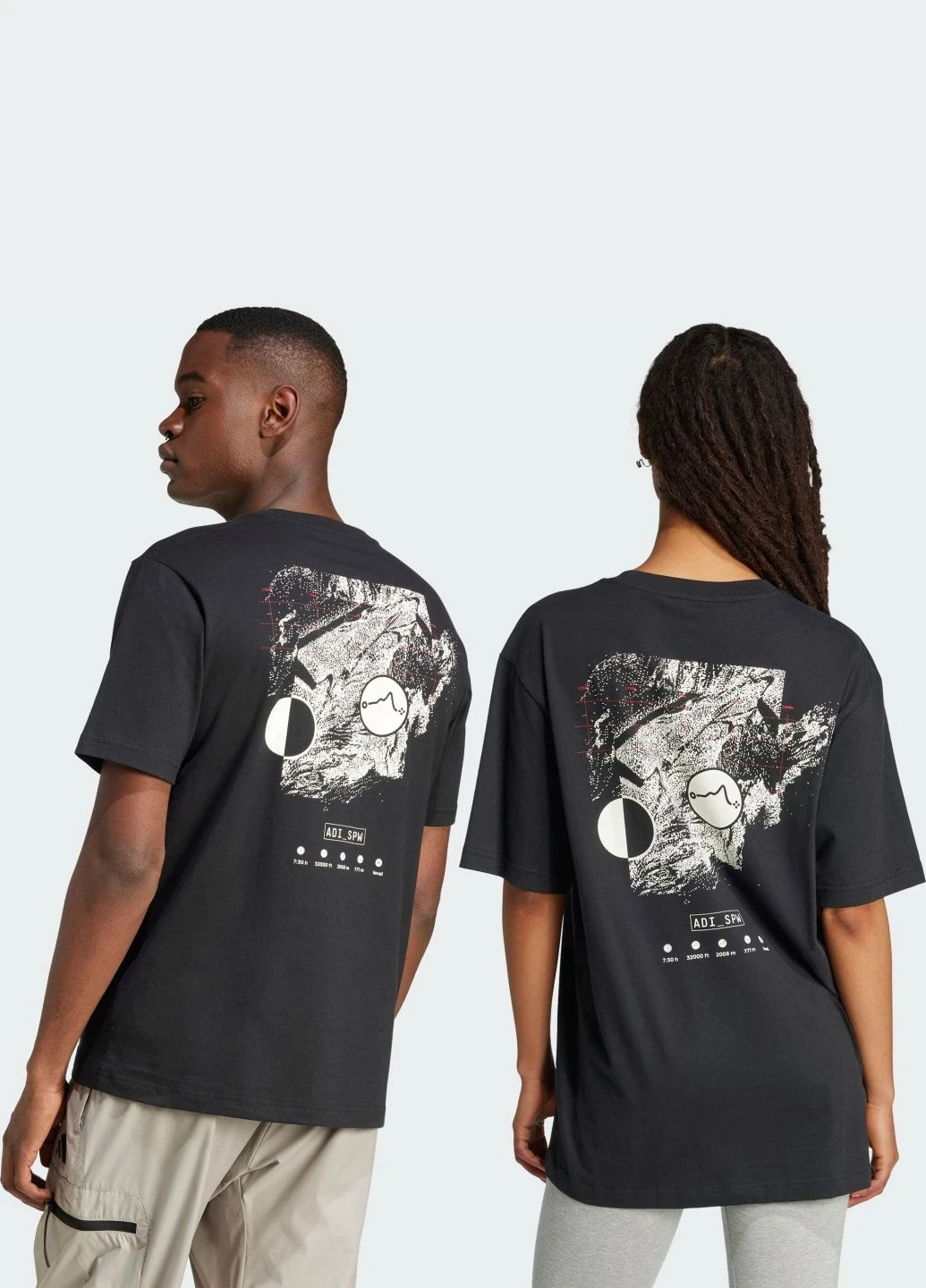 Чорна футболка city escape space graphic adidas