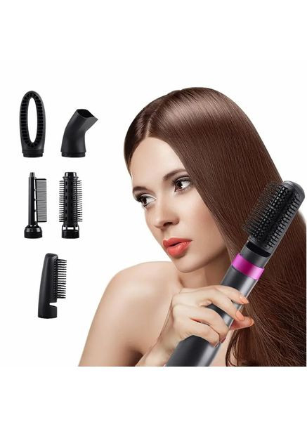 Фен-щітка гребінець 5 в 1 для укладання волосся стайлер з 3 режимами 5 насадок (KS365) Beauty (361385230)