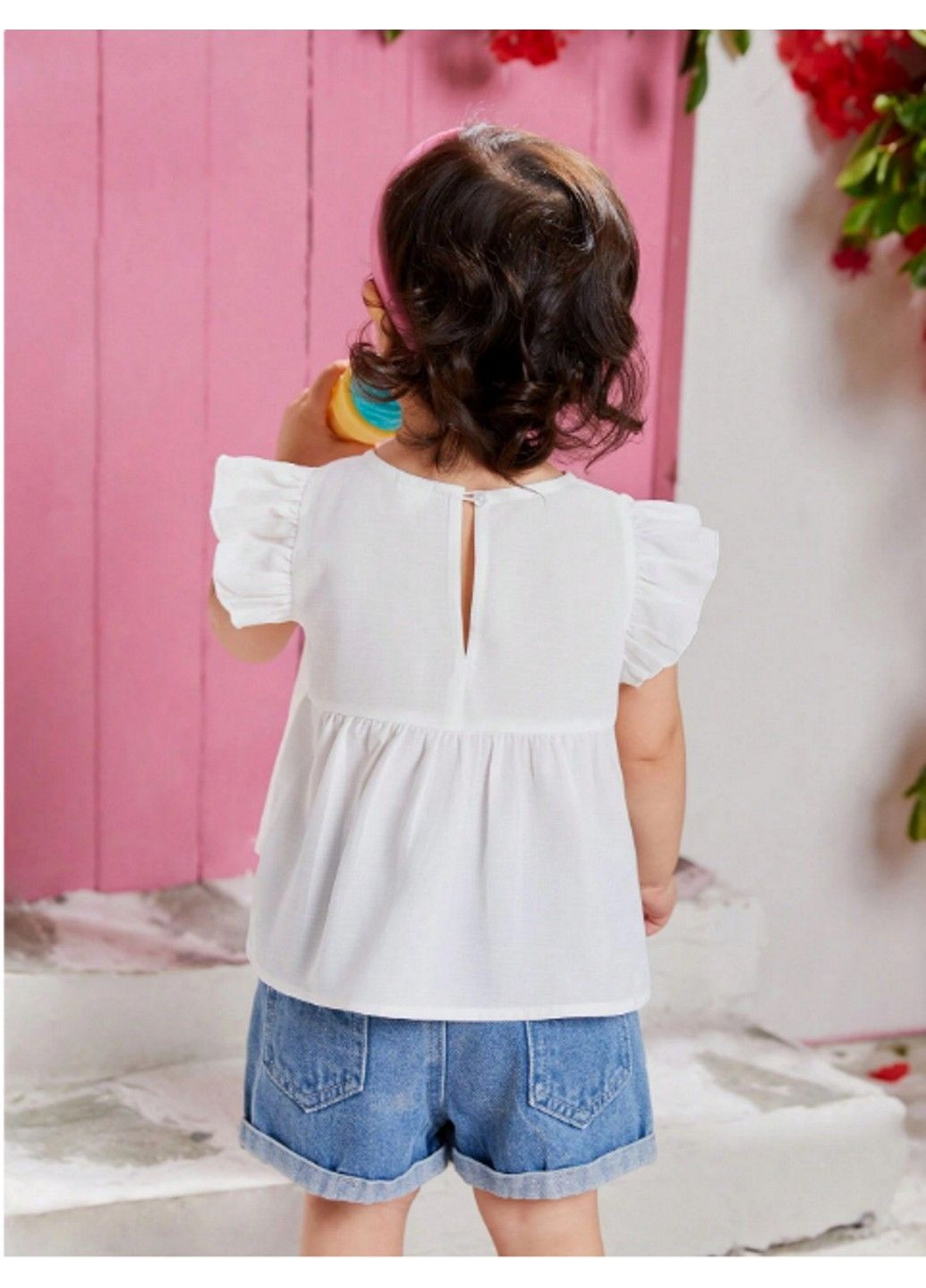 Белая однотонная блузка SHEIN летняя