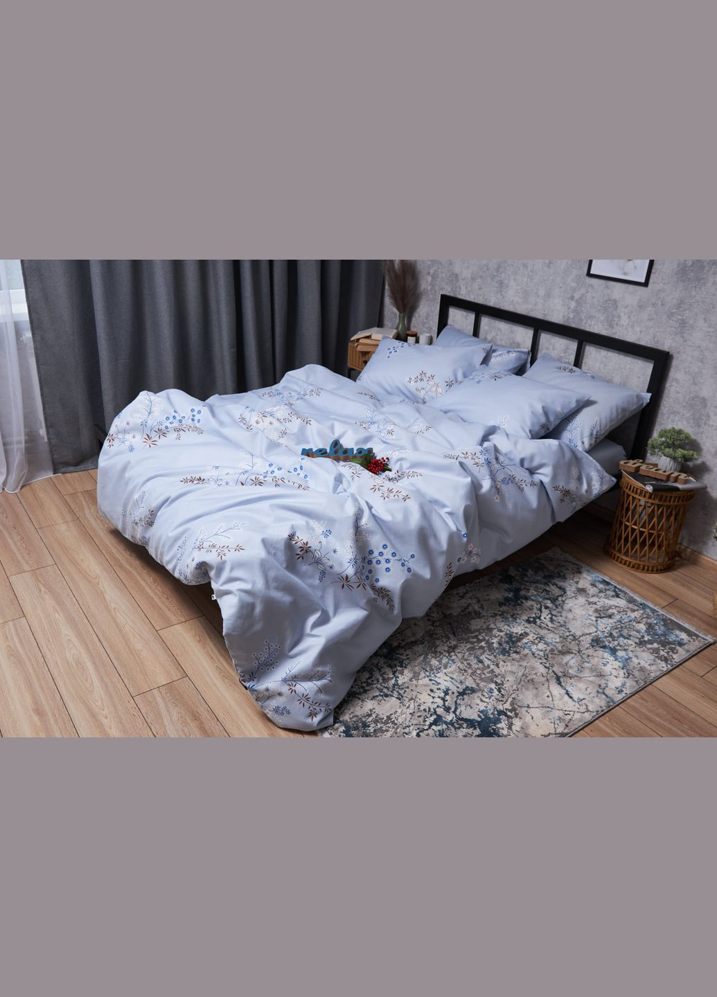 Комплект постельного белья Микросатин Premium «» семейный 143х210х2 наволочки 4х70х70 (MS-820005209) Moon&Star lavender bliss (293148030)