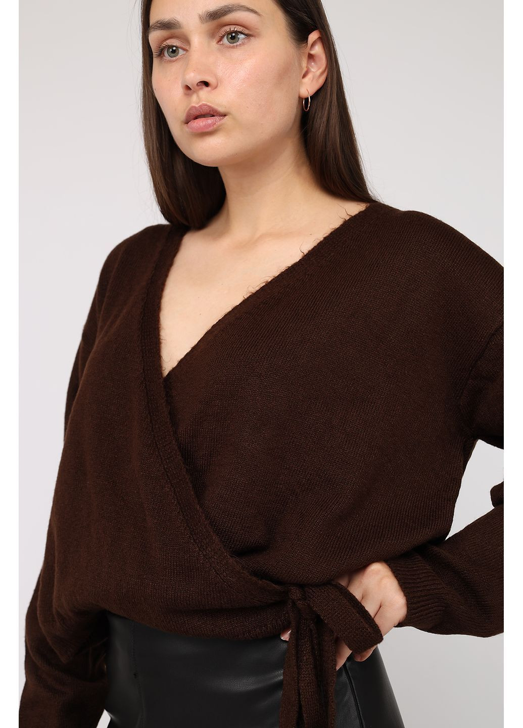 Кардиган жіночий колір темно-коричневий ЦБ-00286564 Yuki (366037971)