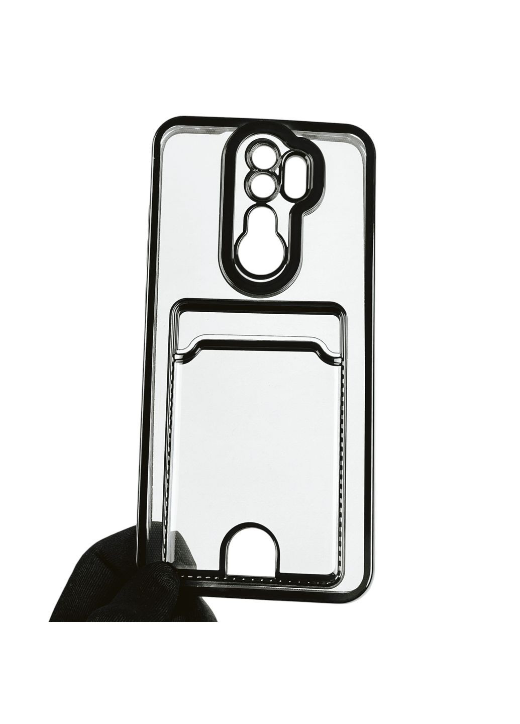 Чохол для Redmi Note 8 Pro із чорною окантовкою з кишенькою для карток на сяомі редмі нот 8 про чорний Xiaomi (366019538)