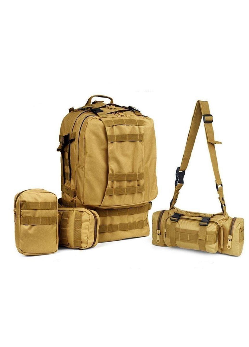 Тактичний похідний рюкзак на 56 л D3-GGL-402 Койот Solve (282822860)
