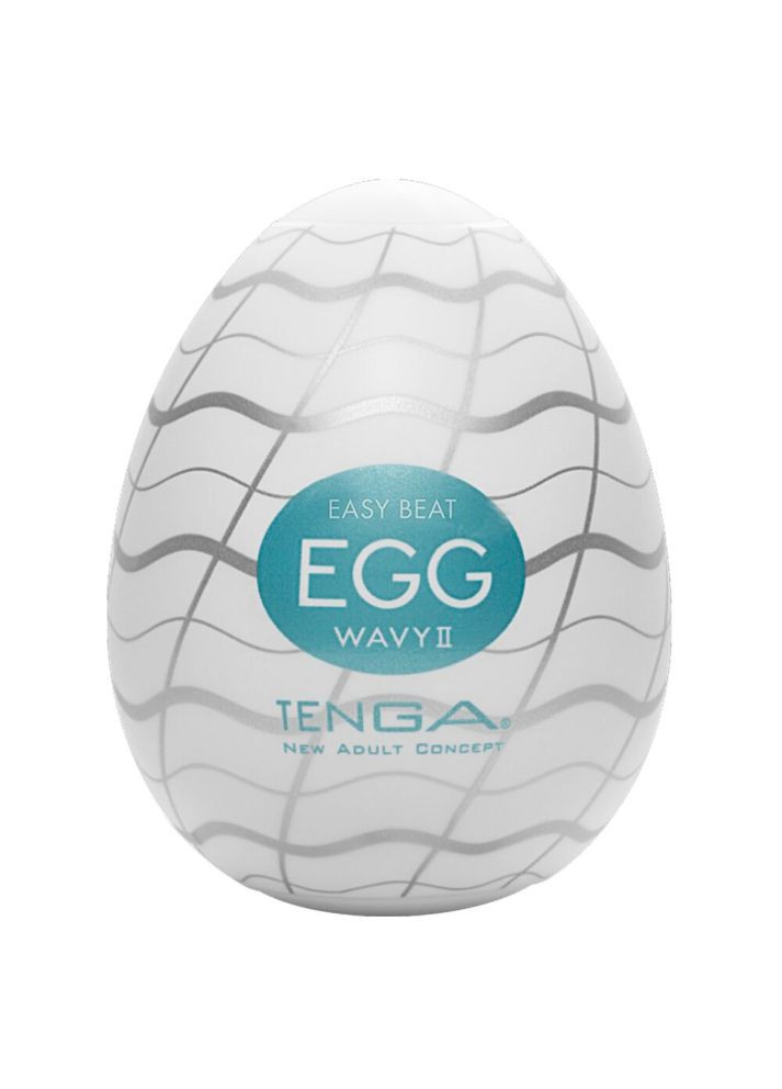 Мастурбатор Egg Wavy II с двойным волнистым рельефом Tenga (291439657)