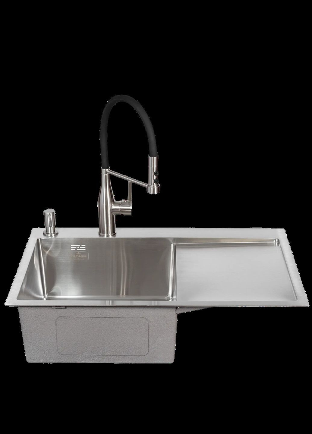 Комплект кухонної мийки KRP Gebürstet - 78х49LHM (3.0/1.0 мм) L Kroner (336938194)