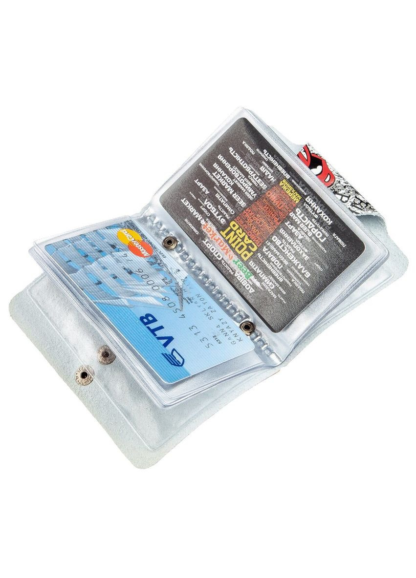 Візитниця шкіряна для карток з хлястиком 20 аркушів біла (sku_19079) No Brand (330012845)