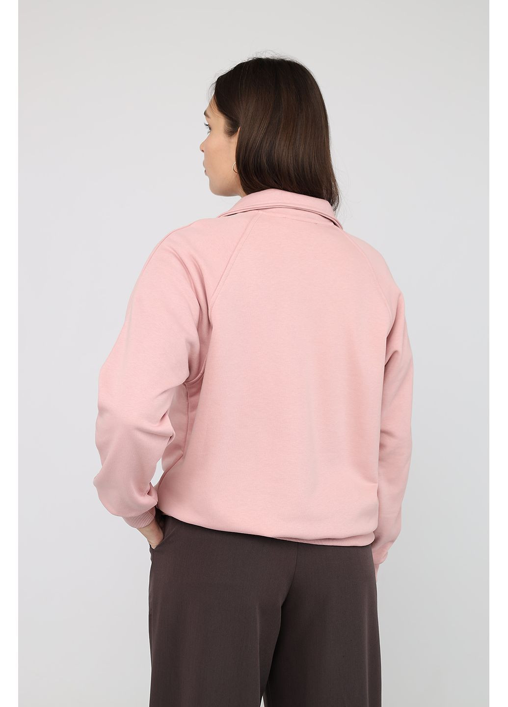 Розовый свитшот женский цвет розовый cb-00287132 Yuki (370268924)